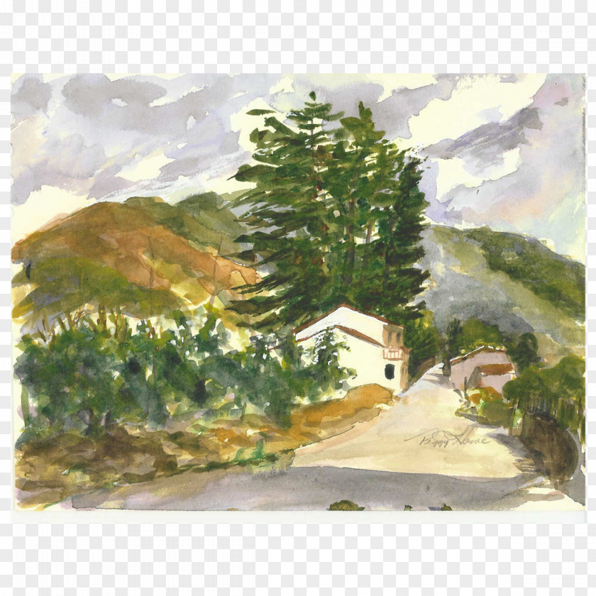 Painting Watercolor Landscape Land Lot PNG
