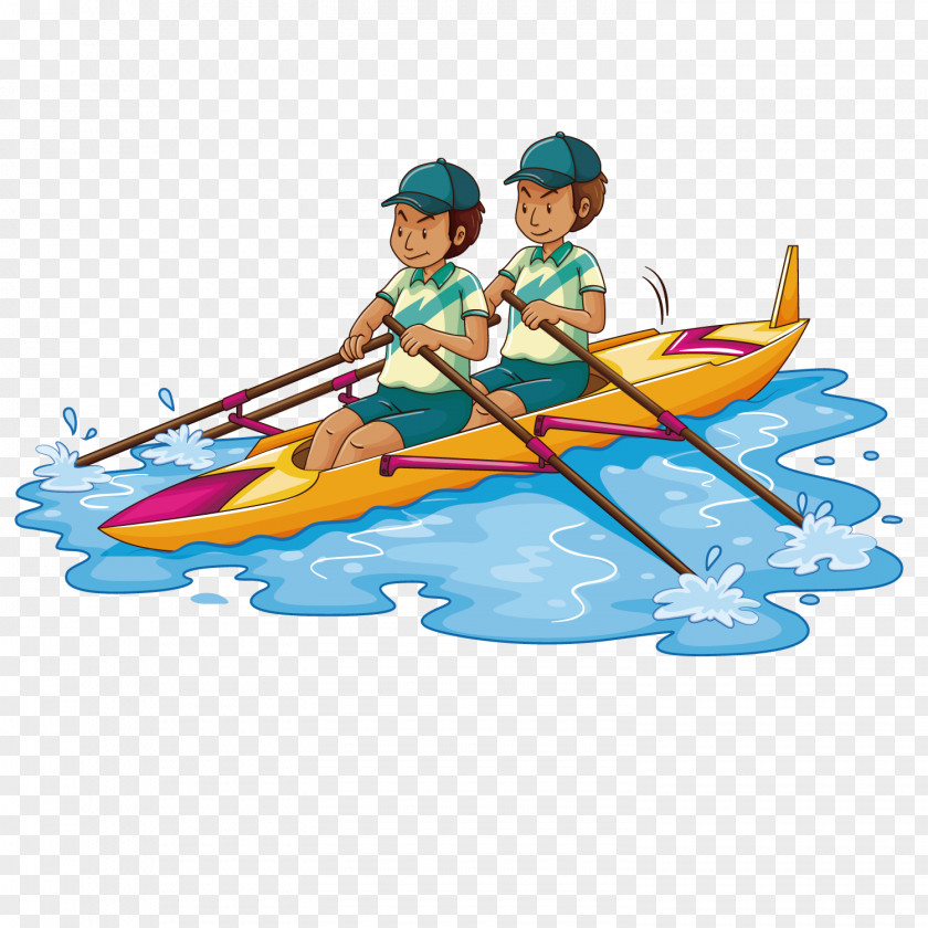 Rowing Twins Kayak Stock Photography Clip Art PNG