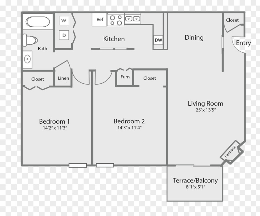 Apartment Floor Plan Winter Haven Della Vita Apartments House PNG