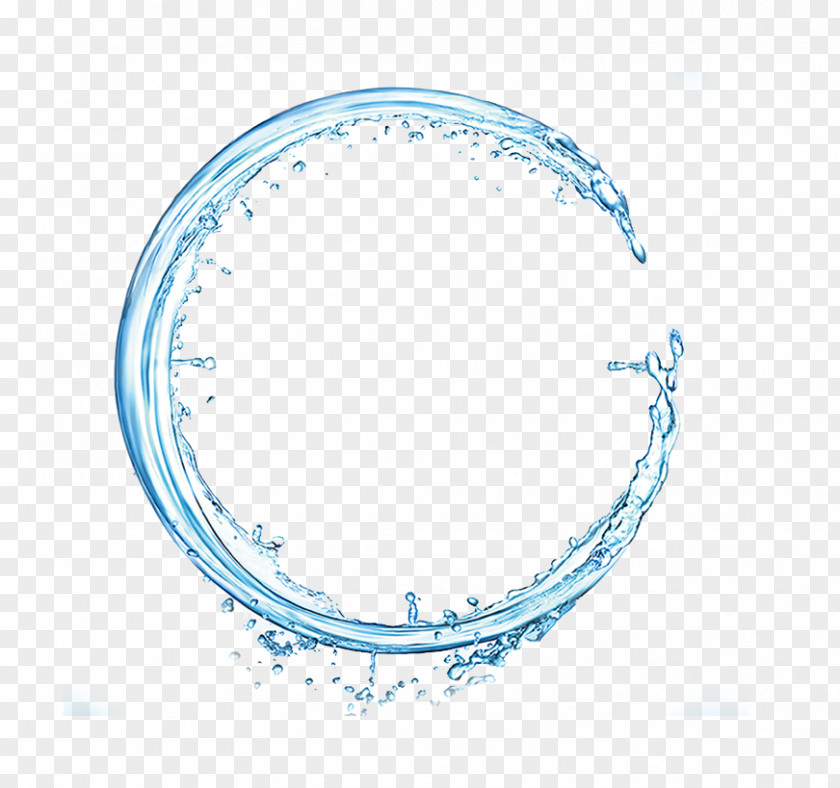 Blue Water Border PNG