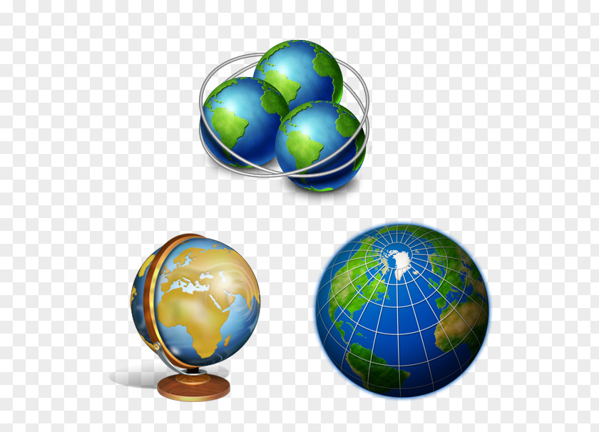 Cartoon Globe Server Internet Icon PNG