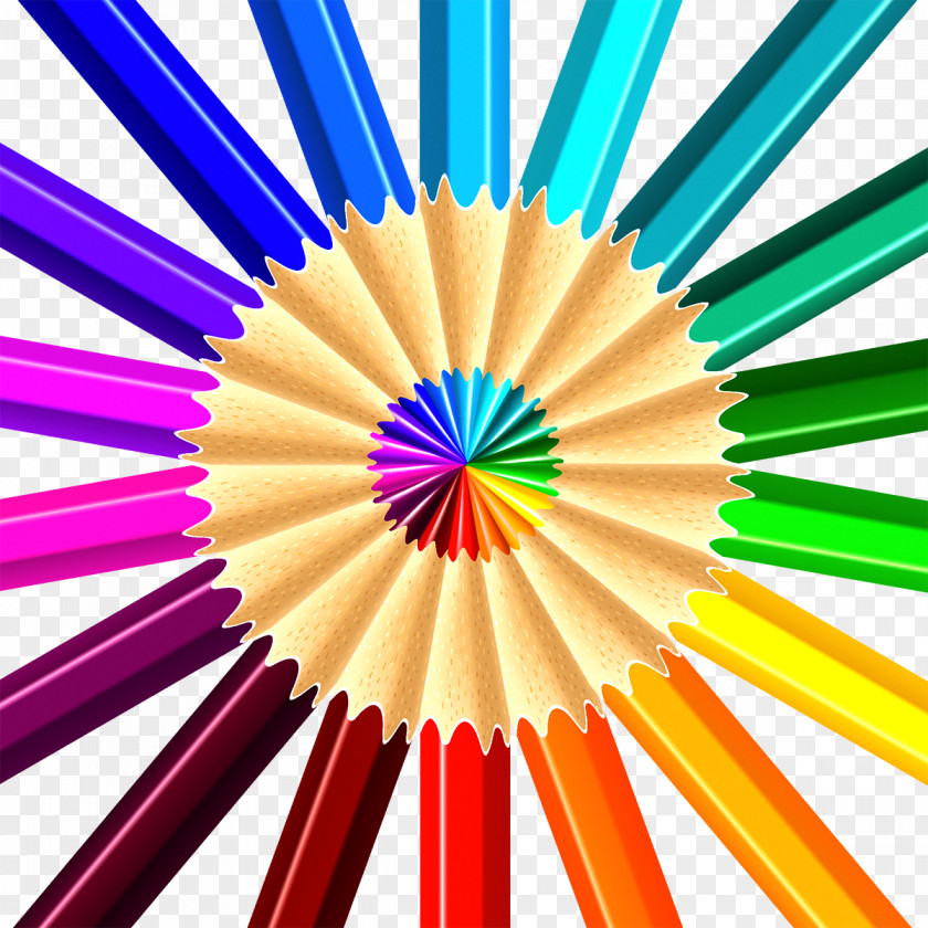 Colorful Pencil Colored Drawing PNG
