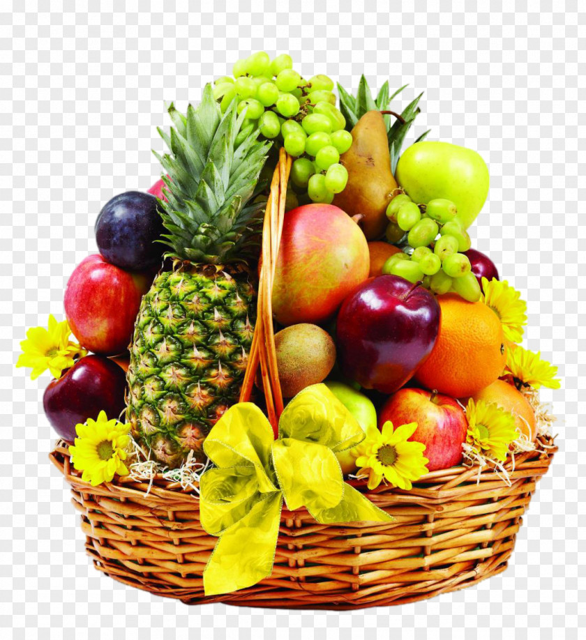 Fruit Basket Of Food Gift Baskets Hamper PNG
