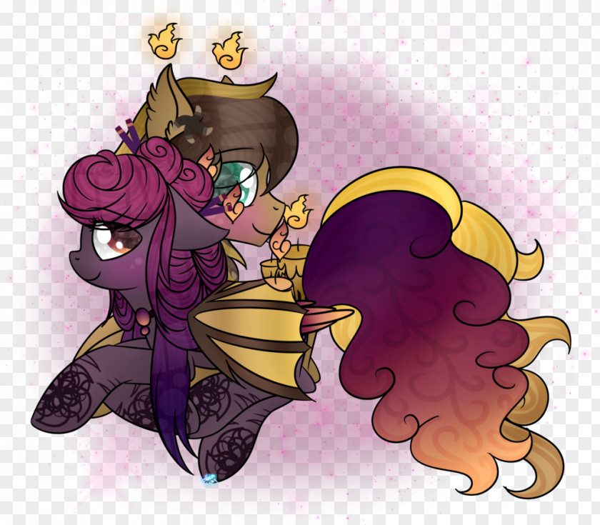 Love Is In The Air Cartoon Flower Purple Legendary Creature PNG