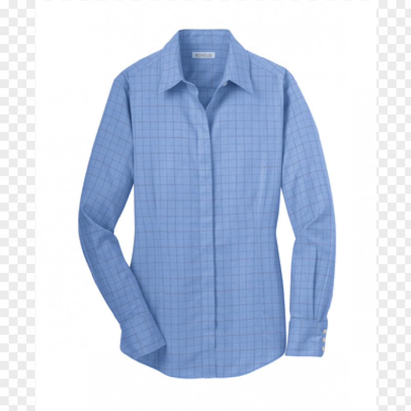 Blue Plaid T-shirt Dress Shirt Sleeve Polo PNG