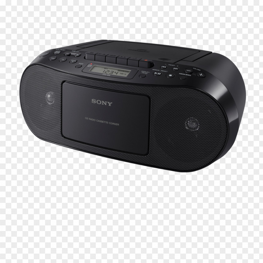 Cassette Electronics Boombox Compact Disc Sony PNG