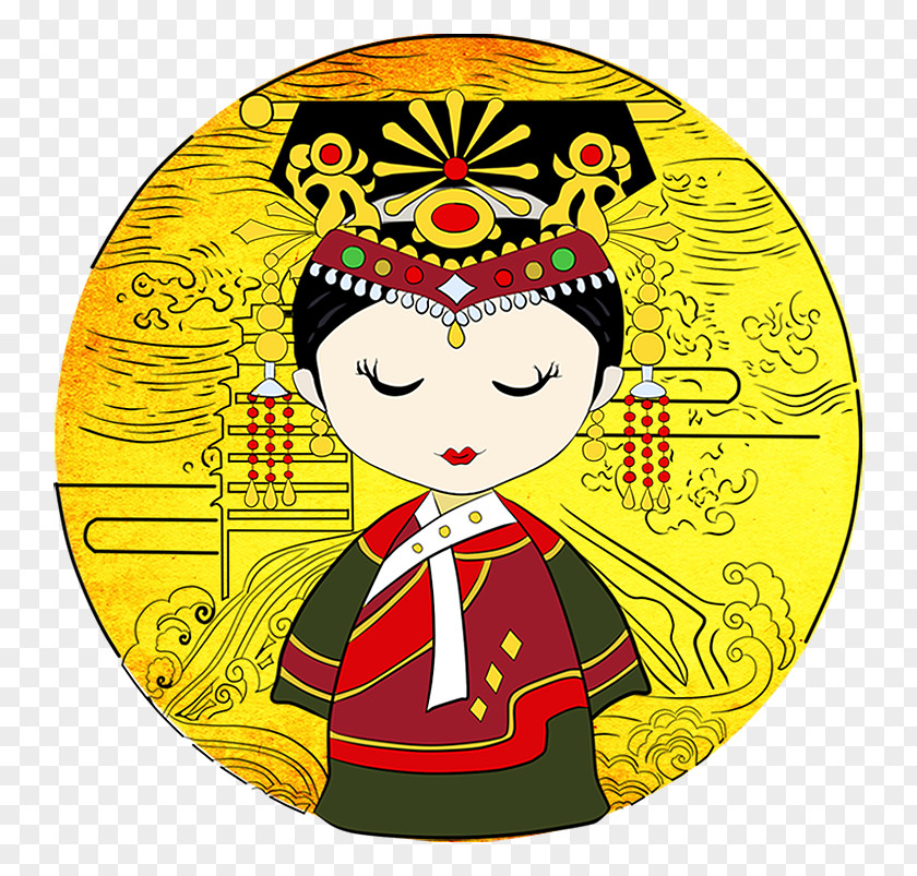 February 29 De Qing Dynasty Cartoon Illustration Gege Image PNG