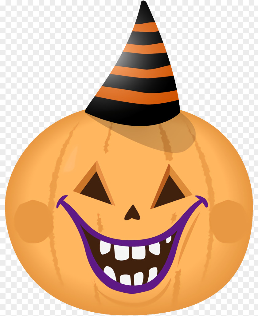 Fruit Smile Jack-o-Lantern Halloween Carved Pumpkin PNG