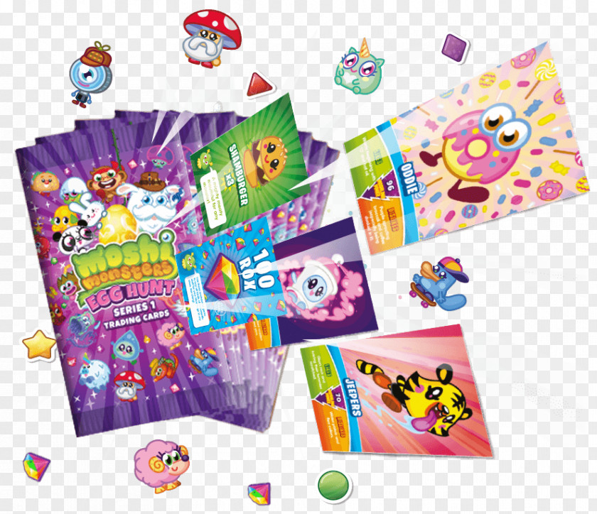 Moshi Monsters Mind Candy Playing Card Game Collectable Trading Cards PNG