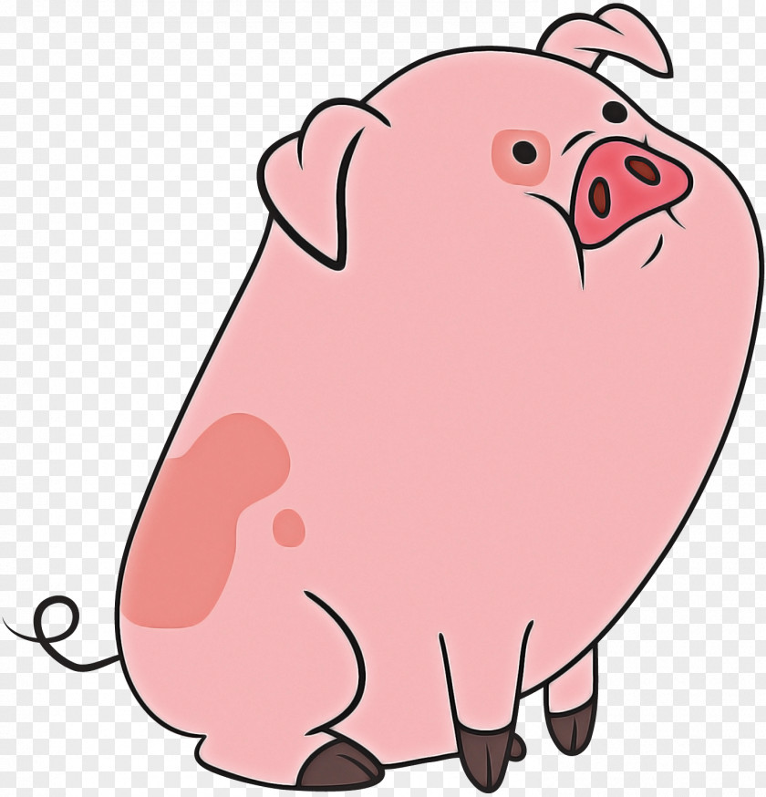 Pink Cartoon Snout Suidae PNG