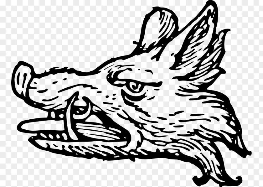 Wild Boar Earth Eagle Brewings Clan Chisholm Heraldry Clip Art PNG