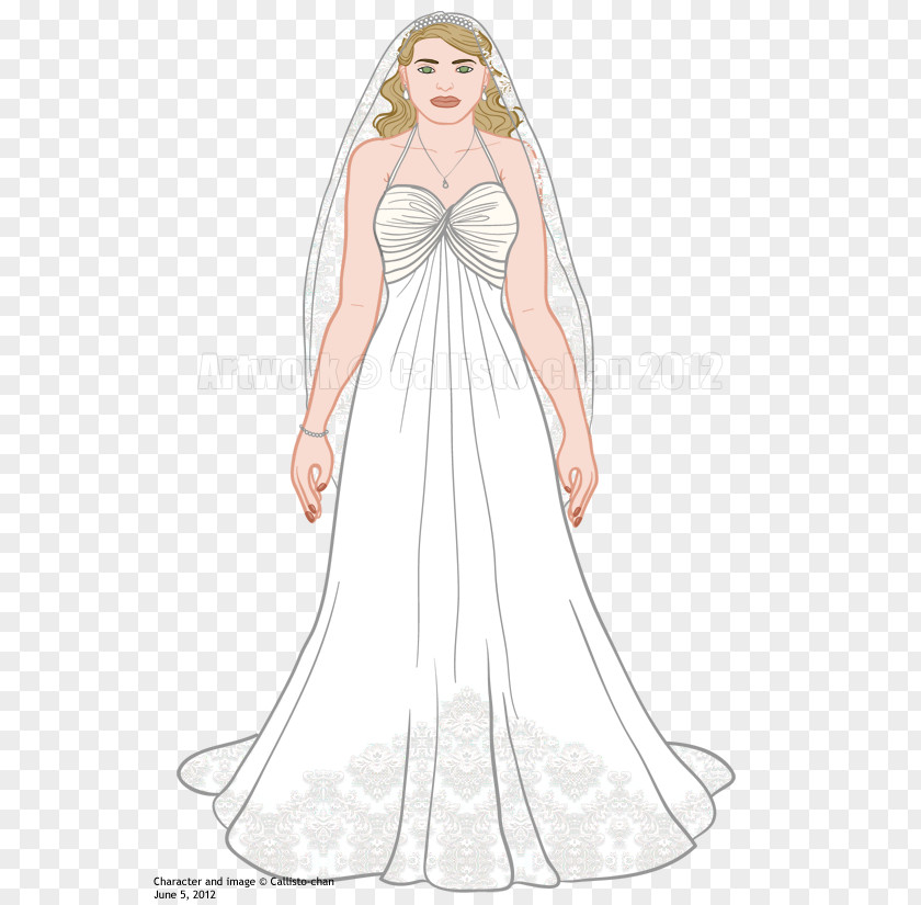 Designer Wedding Dress Bride Gown PNG