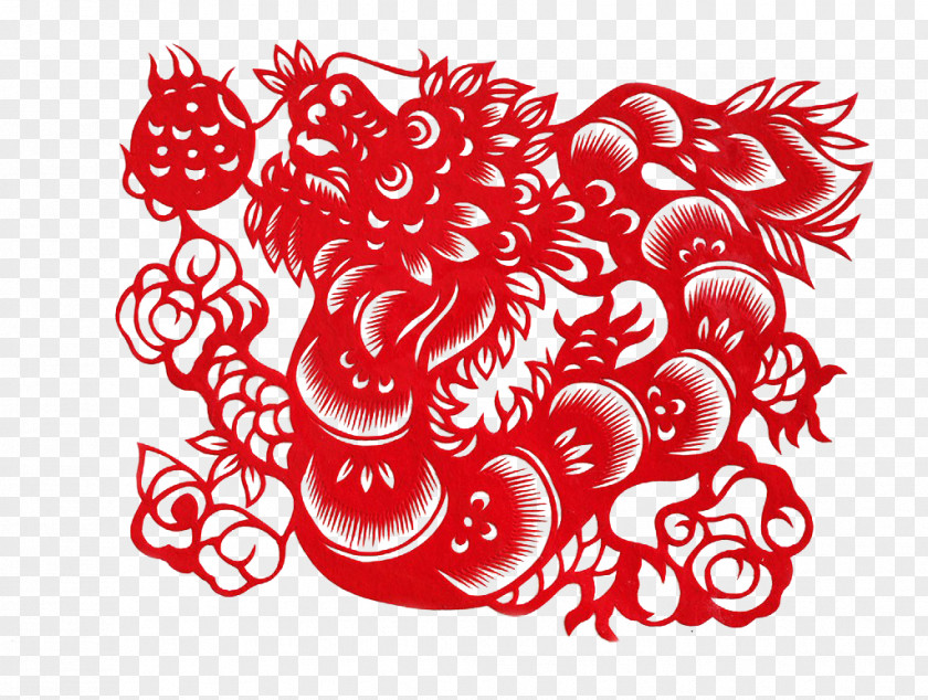 Paper-cut Dragon Claw Tung Shing Chinese Calendar Solar Perpetual PNG