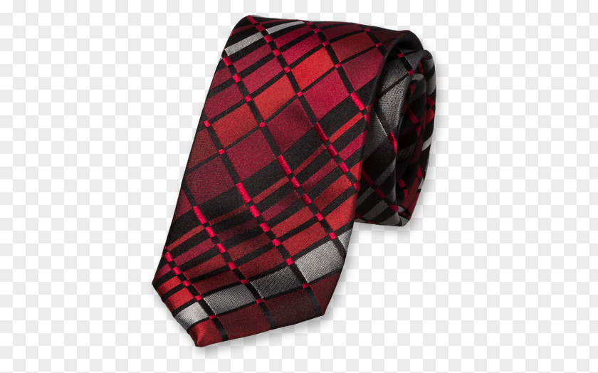 Satin Necktie Tartan Red Silk Grey PNG