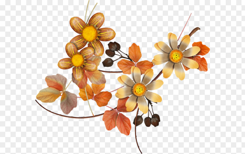 WATERCOLOR LEAF Flower Bouquet Autumn Clip Art PNG