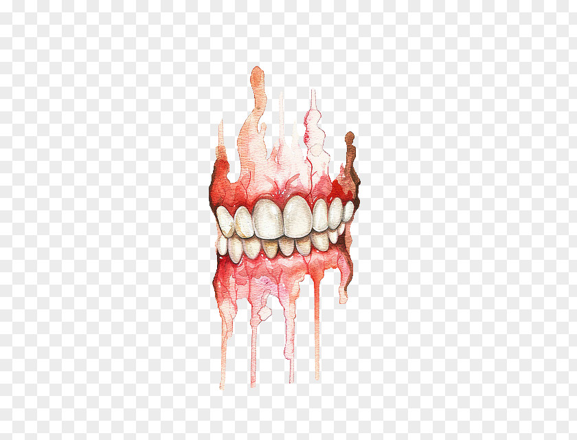 Dentistry Drawing Art Watercolor Painting Human Tooth PNG