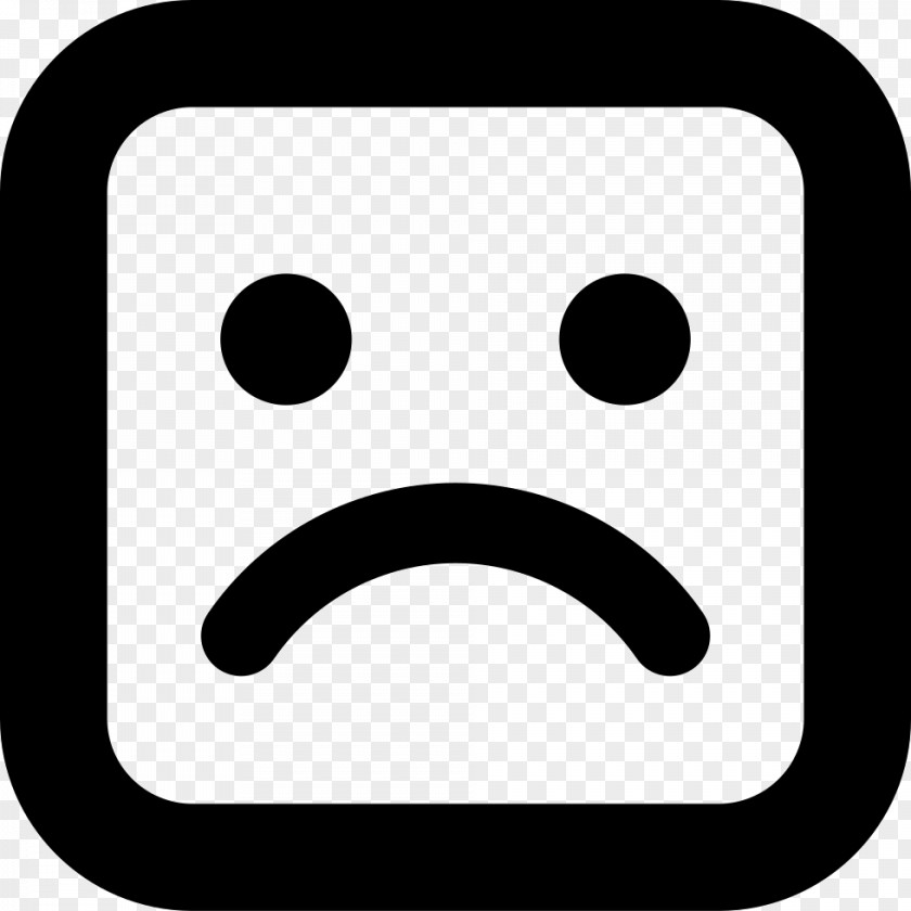 Face Sadness Square Smiley Emoticon PNG