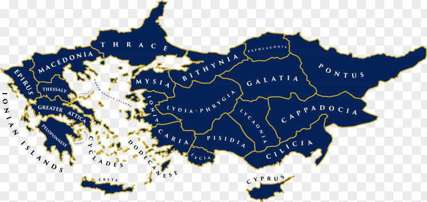 Generals Ancient Greece Blank Map Clip Art PNG