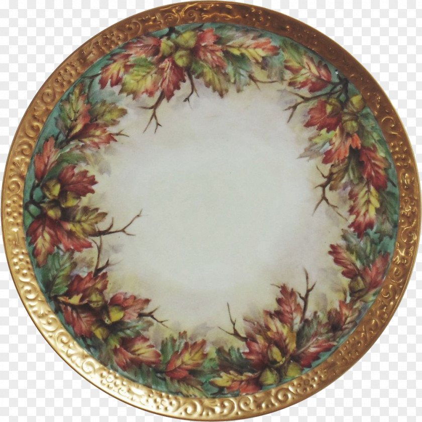 Hand-painted Cake Plate Porcelain PNG