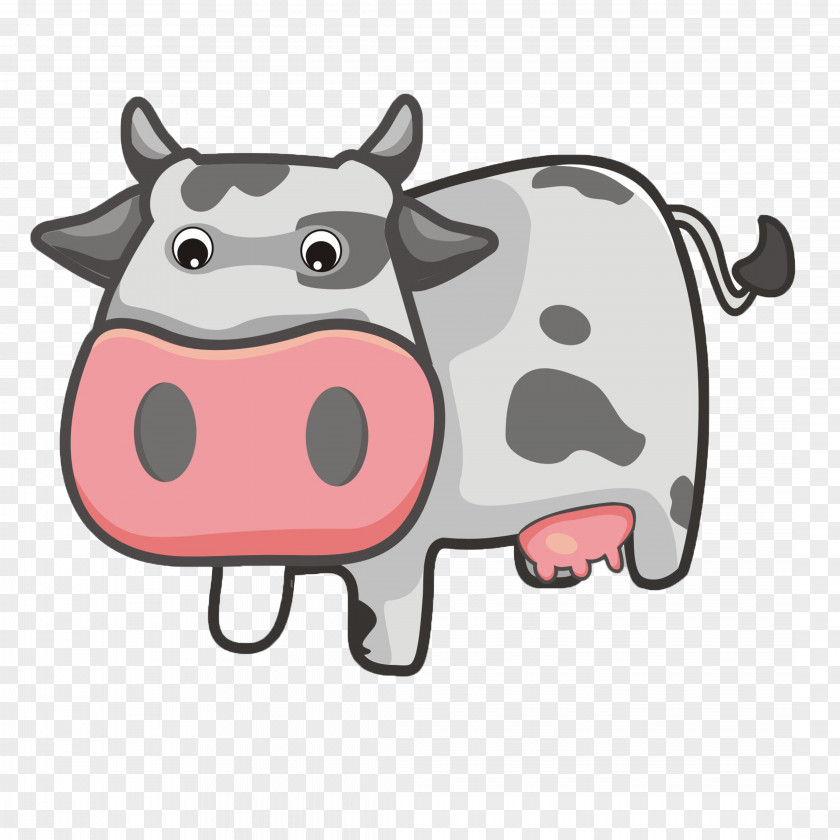 Cartoon Cow Cattle Calf Animation PNG
