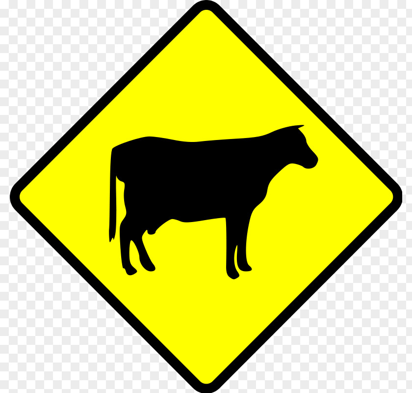 Free Pictures Of Cows Cattle Ox Traffic Sign Road Warning PNG
