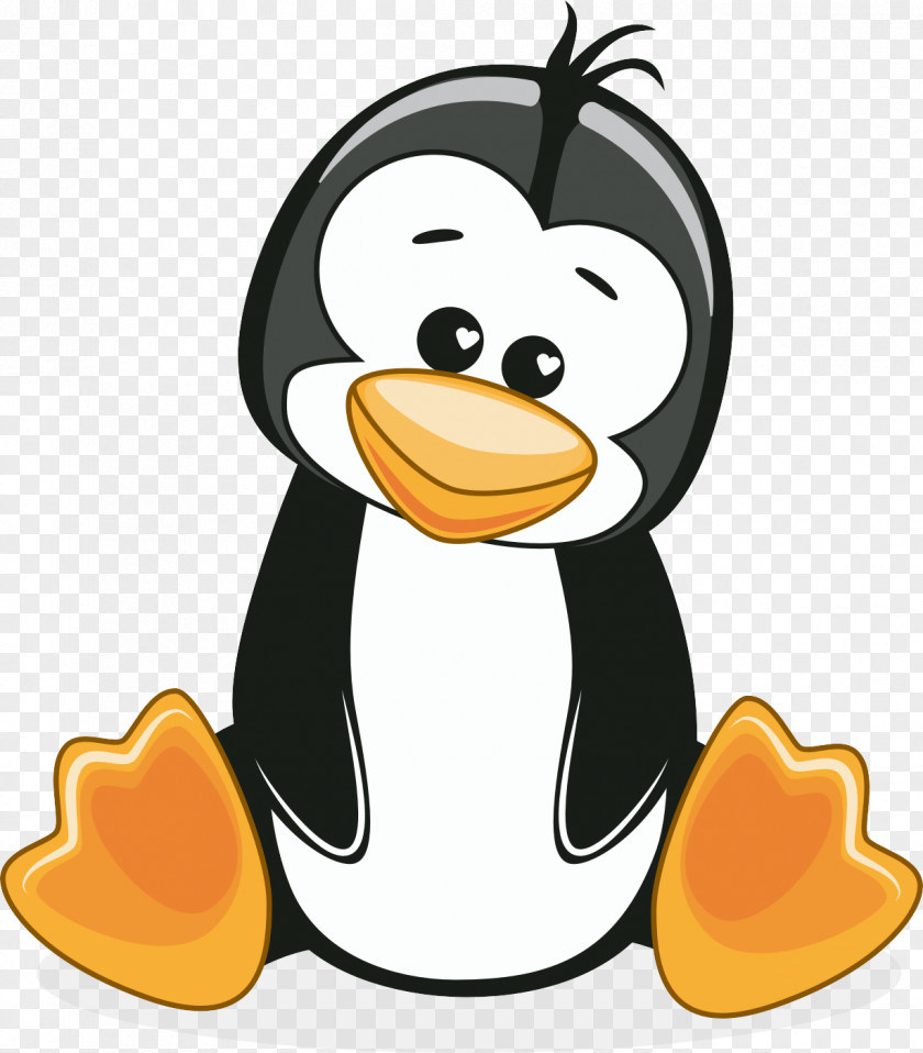 Vector Cartoon Penguin Clip Art PNG