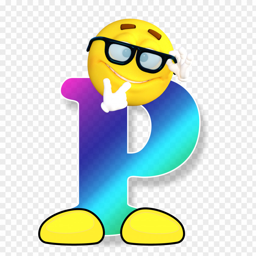 Letter P Smiley Alphabet Emoticon PNG