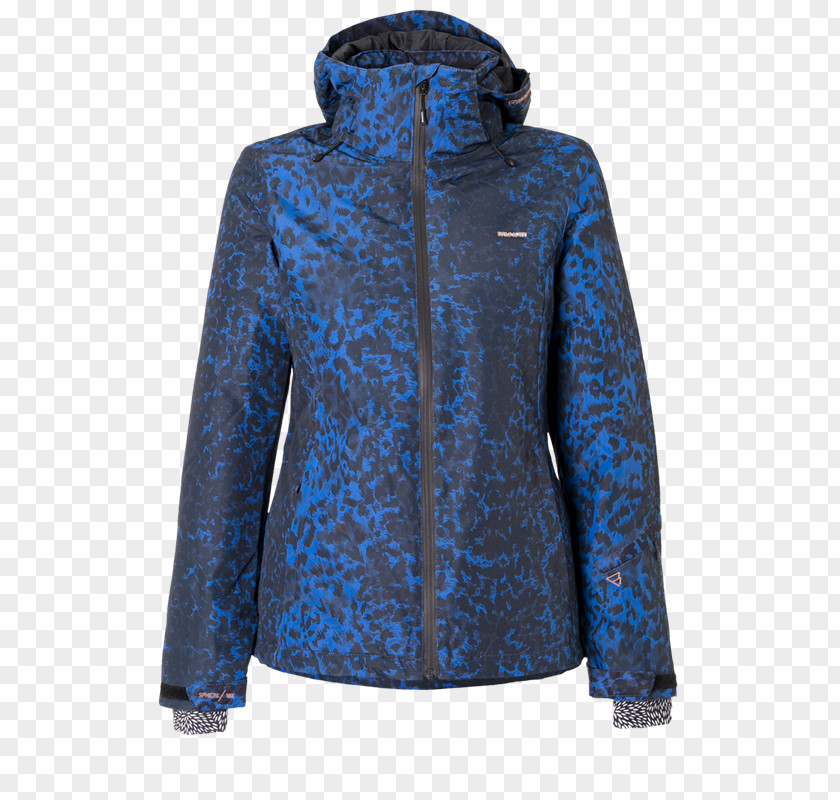 Woman Shopping Online Jacket Collar Skiing All Over Print Cobalt Blue PNG