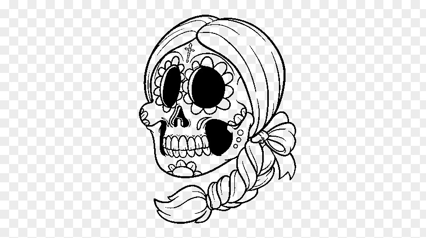 Calavera Mexican La Catrina Mexico Day Of The Dead Coloring Book PNG