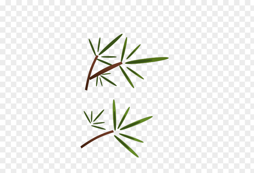 Green Hand-painted Bamboo Leaves Decorative Patterns PNG
