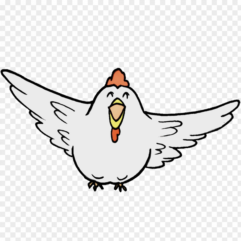 Line Art Chicken Cartoon Beak Meter PNG
