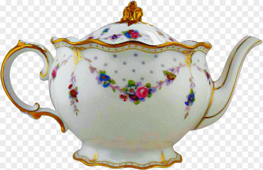 Porcelain Teapot Kettle Saucer Tennessee PNG