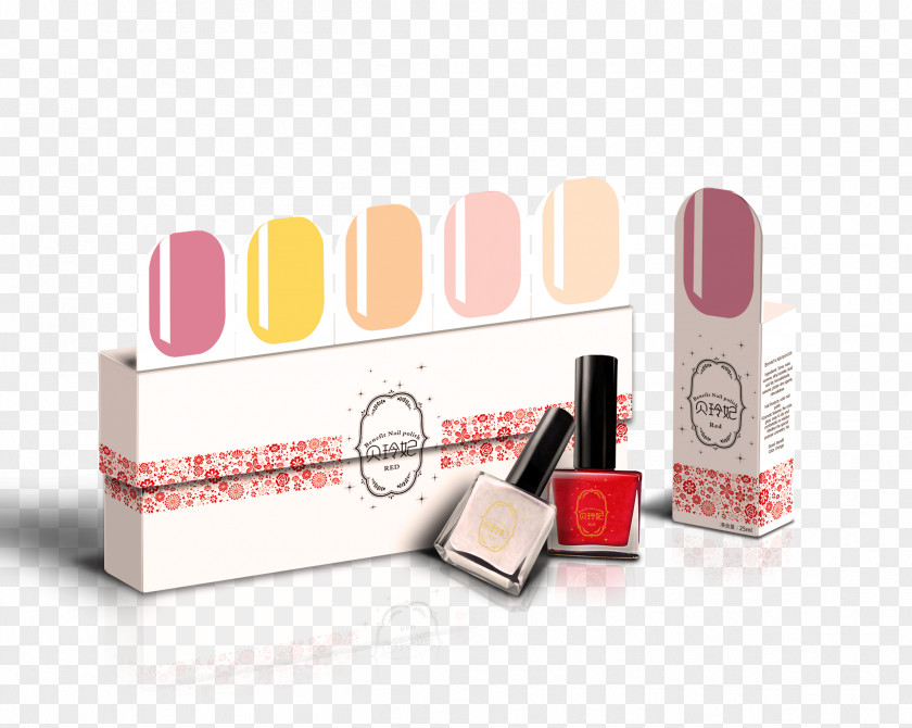 Small Fresh Fashion Fashionable Nail Polish Glue Art PNG