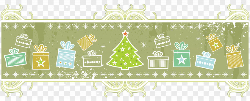 New Year Christmas Card Garland PNG