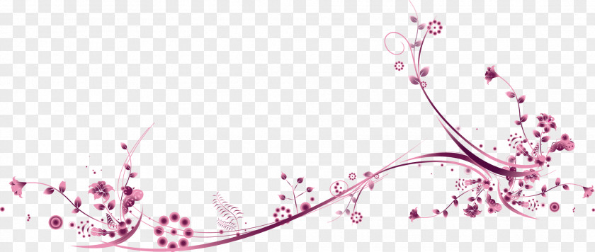 Pink Plant Vines Adobe Illustrator PNG