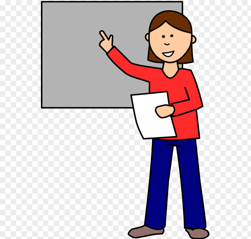 Teacher And Students Presentation Clip Art PNG