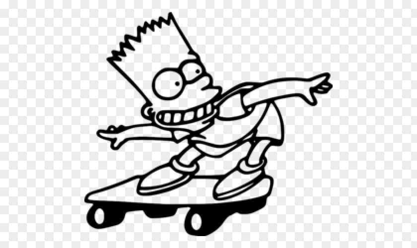 Bart Simpson Maggie Drawing Cartoon Skateboarding PNG