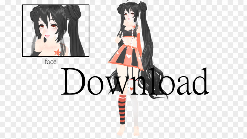 Hatsune Miku MikuMikuDance Clothing Character Black Hair PNG