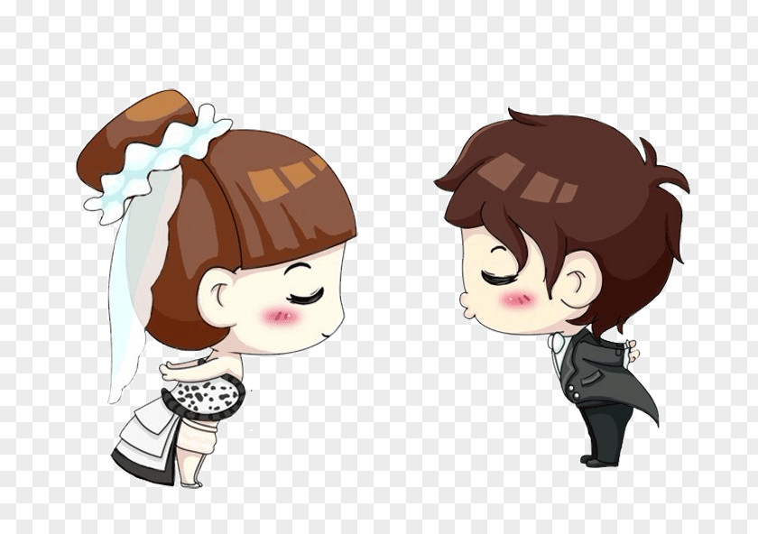 Romantic Wedding Cartoon Moe Significant Other Avatar Q-version PNG