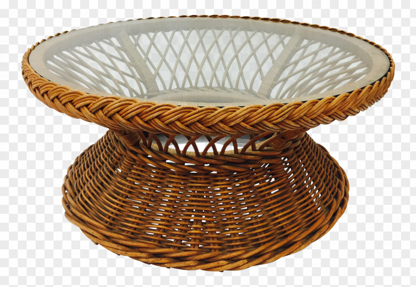 Wicker Coffee Tables Chairish Furniture PNG