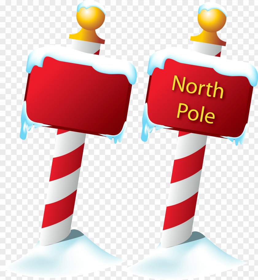 North Pole Sign Picture Santa Claus Christmas Clip Art PNG