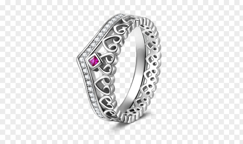 Silver Ring Ruby Wedding Platinum PNG