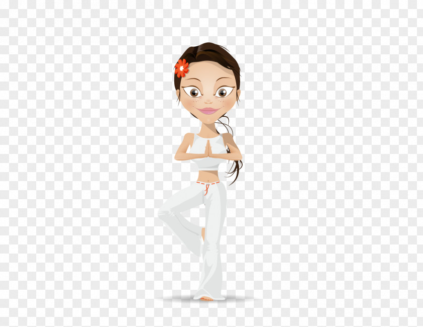 Yoga Euclidean Vector Character Woman Cartoon PNG