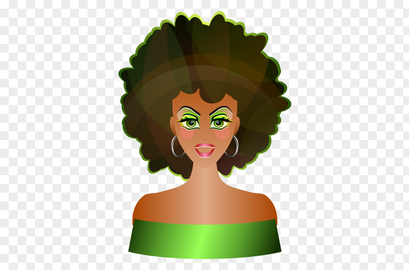 African American Woman Afro-textured Hair Clip Art PNG