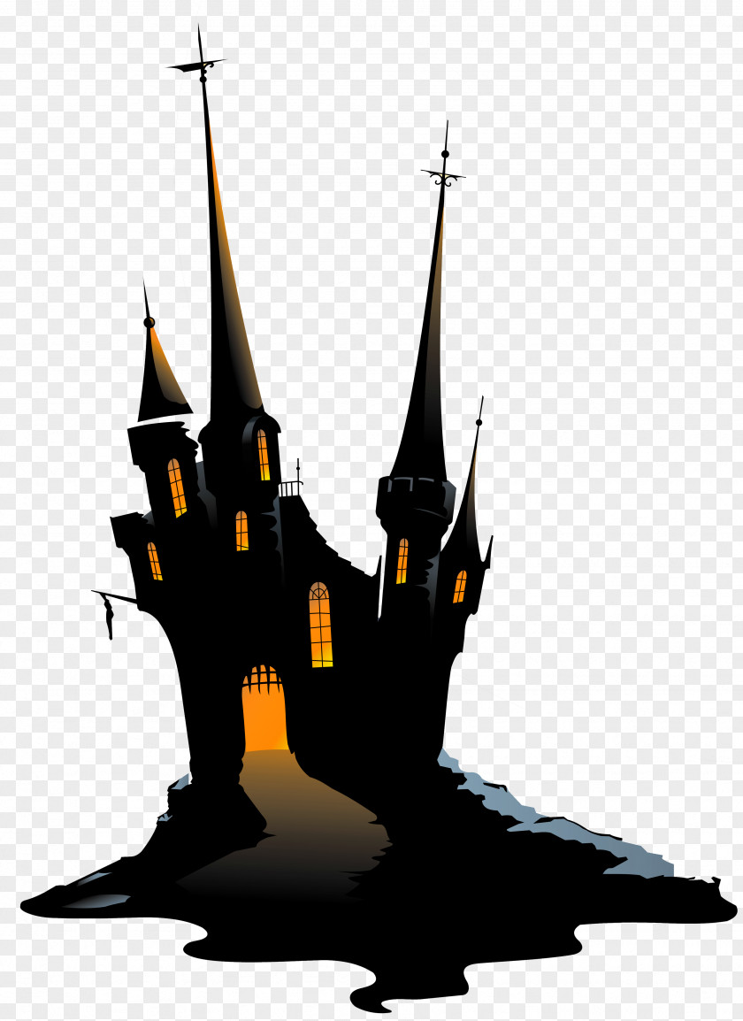 Large Haunted Castle Clipart Bran Ghost Clip Art PNG