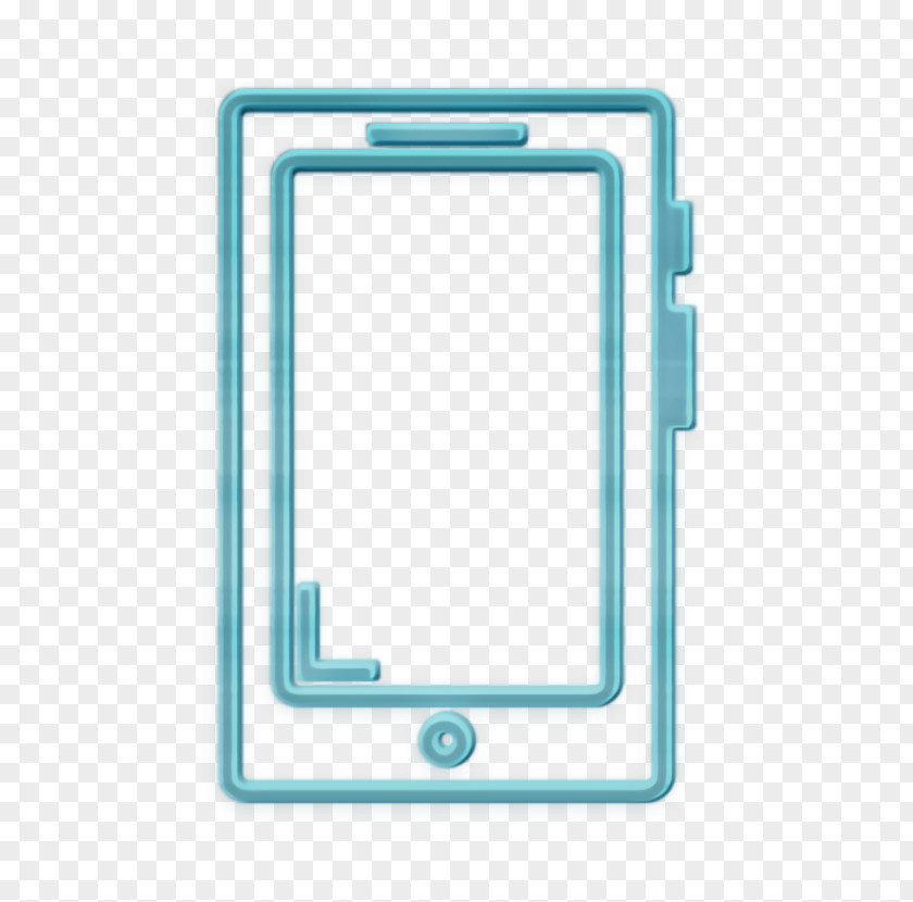 Rectangle Technology Handphone Icon Outline Red PNG