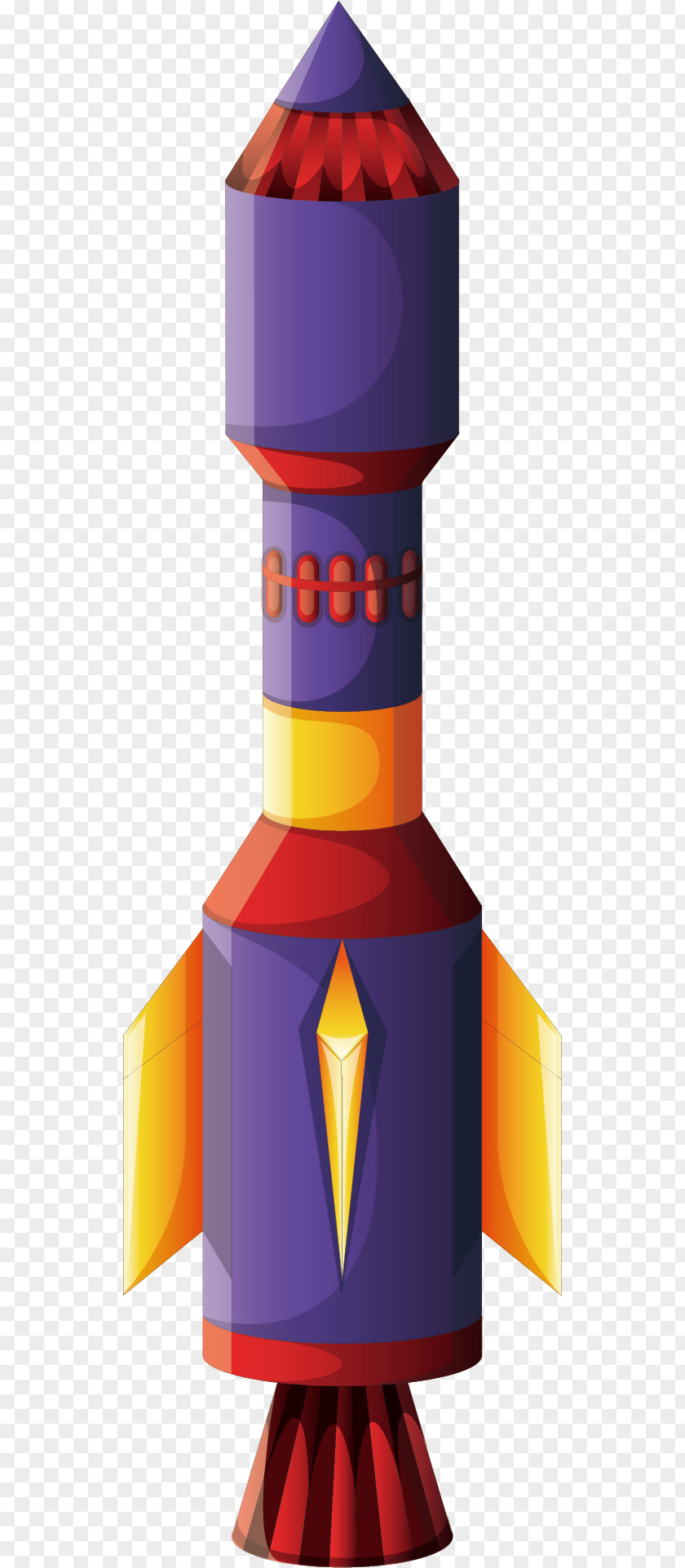Erecting Rocket Spacecraft Illustration PNG