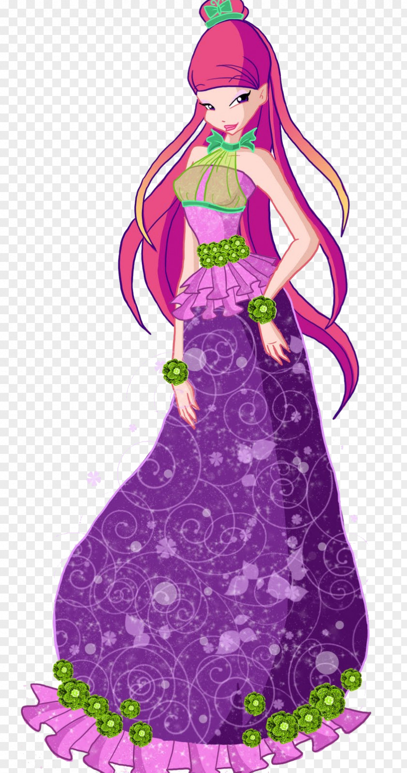 Long Gown Tecna Bloom Musa Fairy PNG