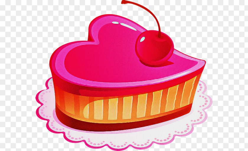 Pink Heart Magenta Baking Cup PNG