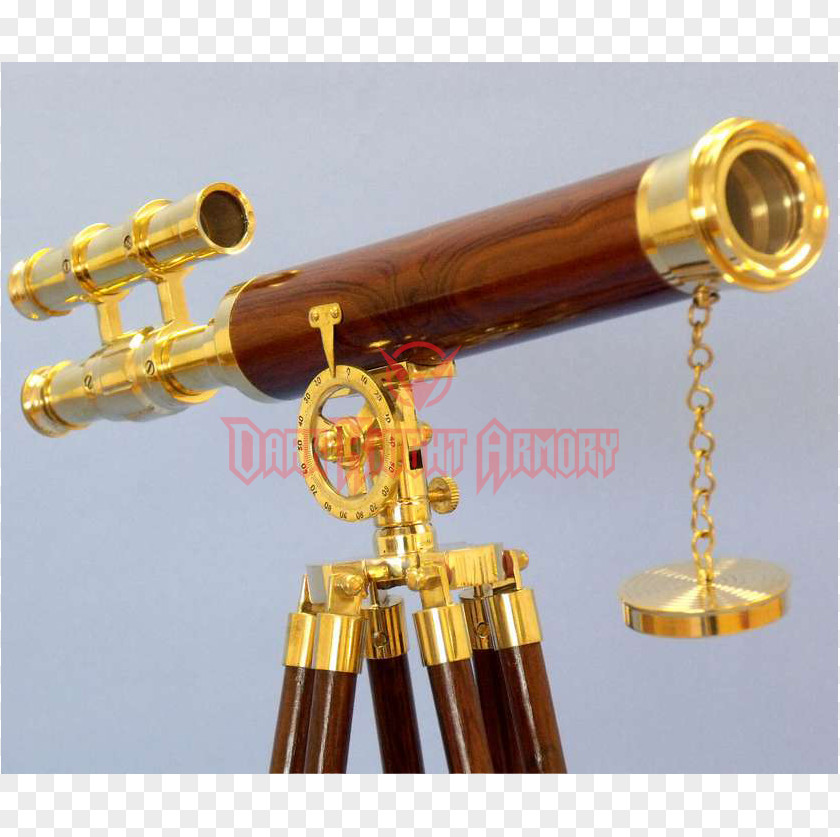 Pirate Hat Anchor Tag Telescope Brass Refracting Astronomy Wood PNG